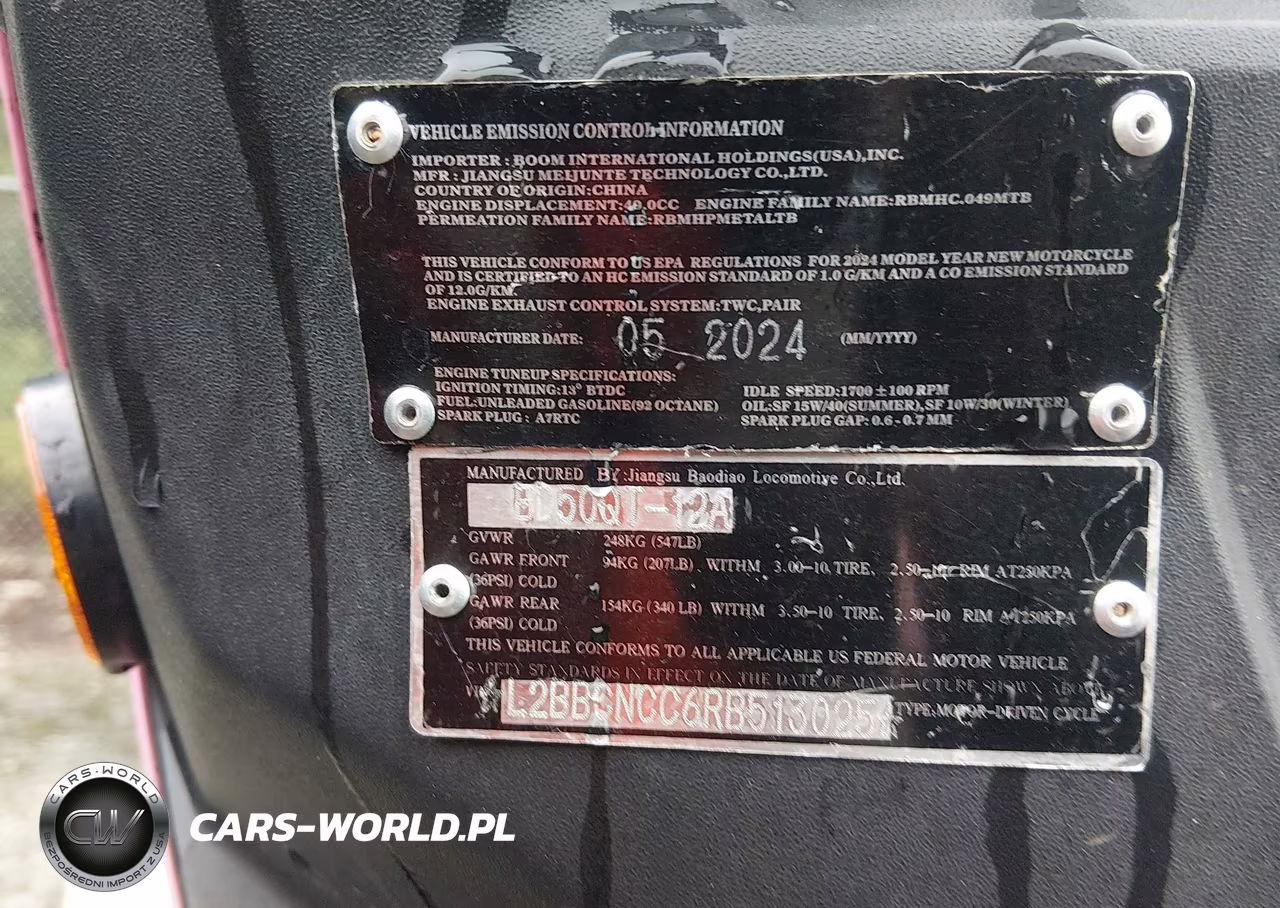 2024 Moped Scooter VIN:L2BBGNCC6RB513025 - 9