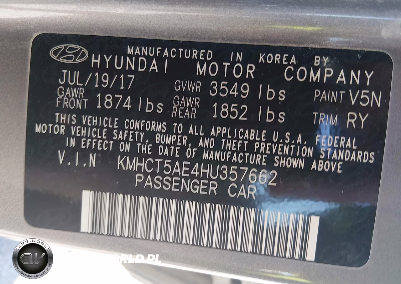 2017 Hyundai Accent Se VIN:KMHCT5AE4HU357662 - 9