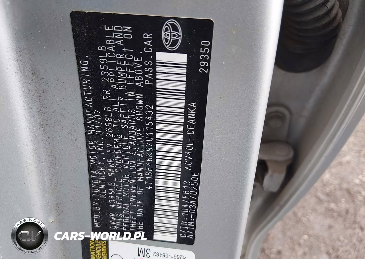 2007 Toyota Camry Le VIN:4T1BE46K97U115432 - 9