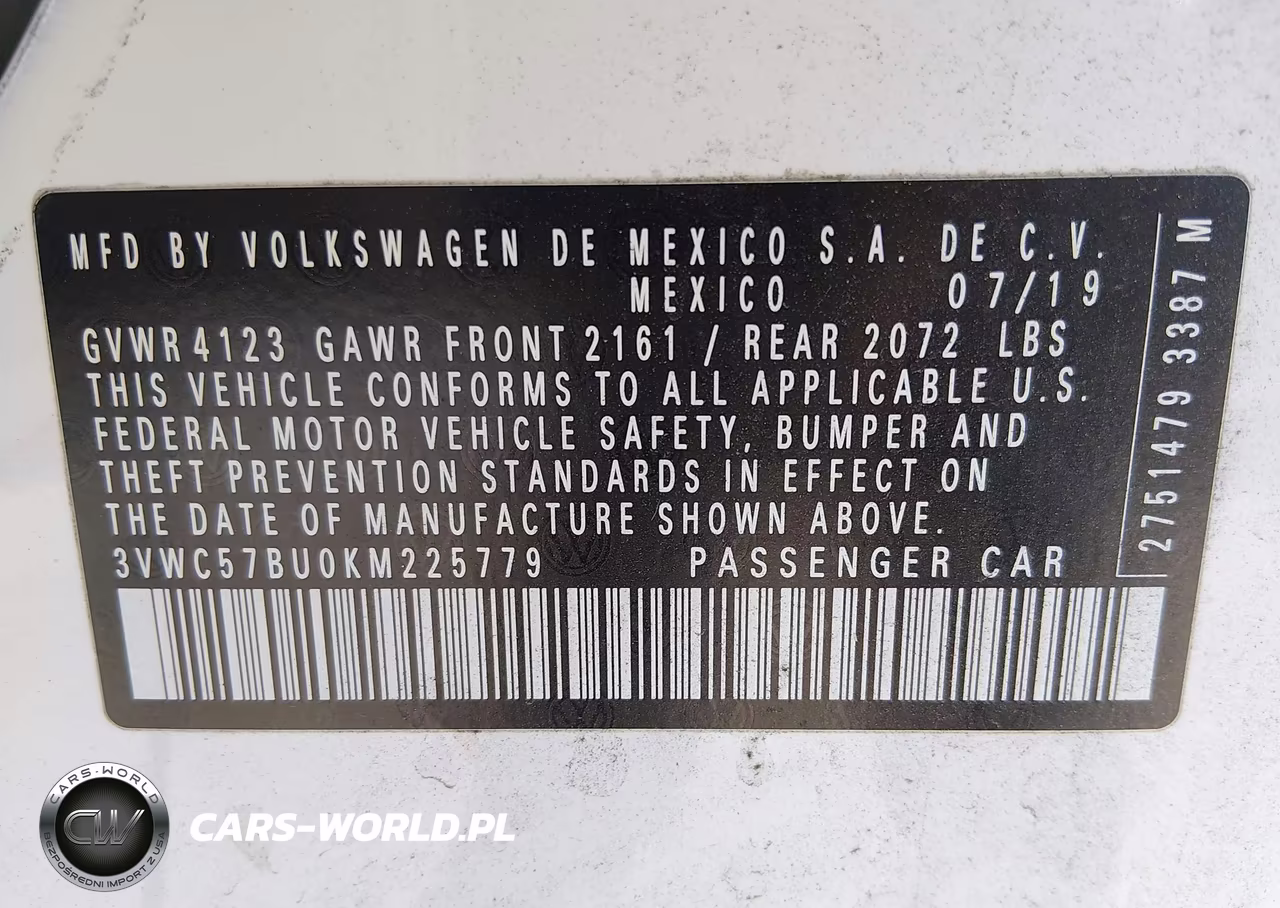 2019 Volkswagen Jetta 1.4T R-Line-1.4T S-1.4T Se VIN:3VWC57BU0KM225779 - 17