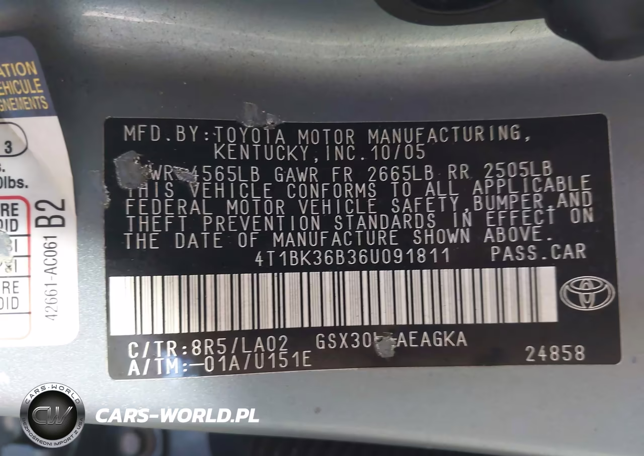 2006 Toyota Avalon Xls VIN:4T1BK36B36U091811 - 9