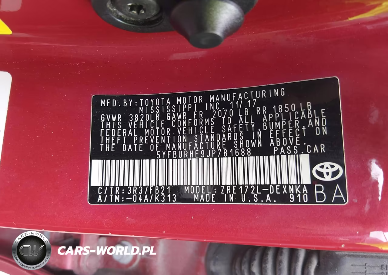 2018 Toyota Corolla Le VIN:5YFBURHE9JP781688 - 9