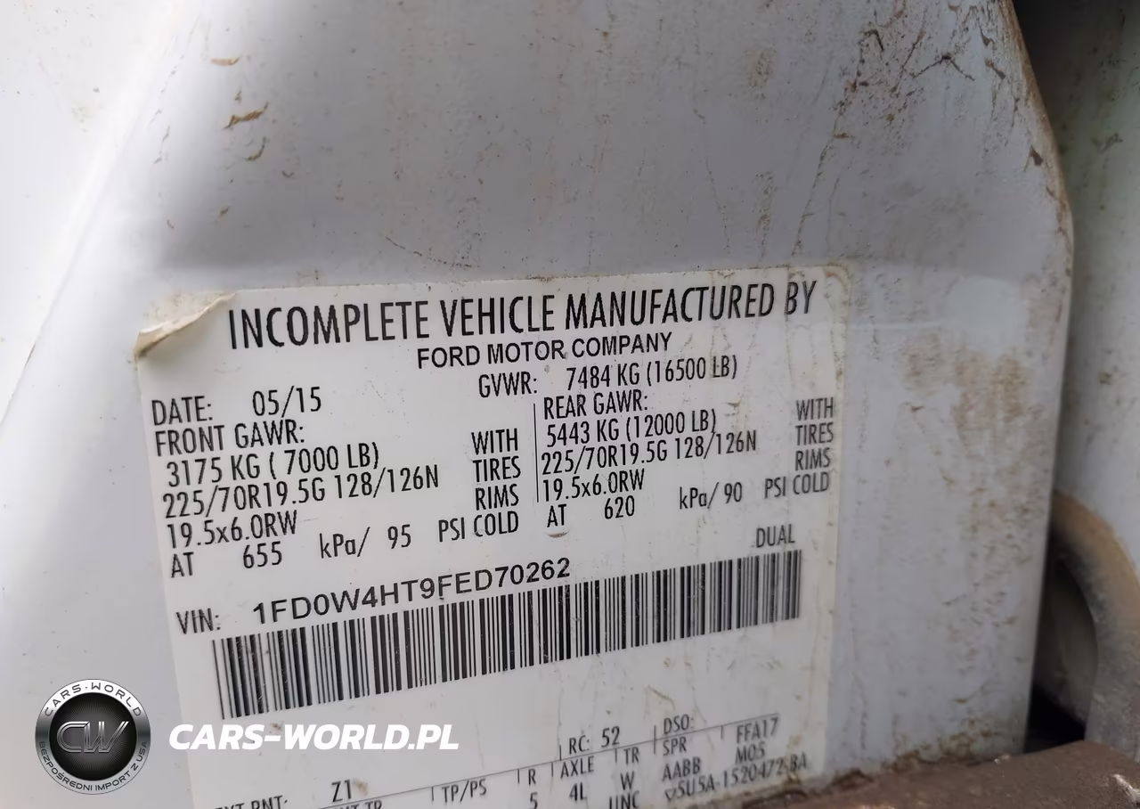 2015 Ford F-450 Chassis Xl VIN:1FD0W4HT9FED70262 - 8