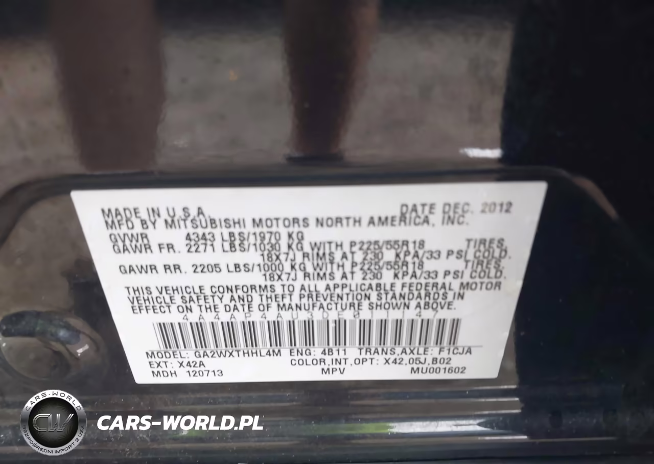 2013 Mitsubishi Outlander Sport Se VIN:4A4AP4AU3DE011147 - 9