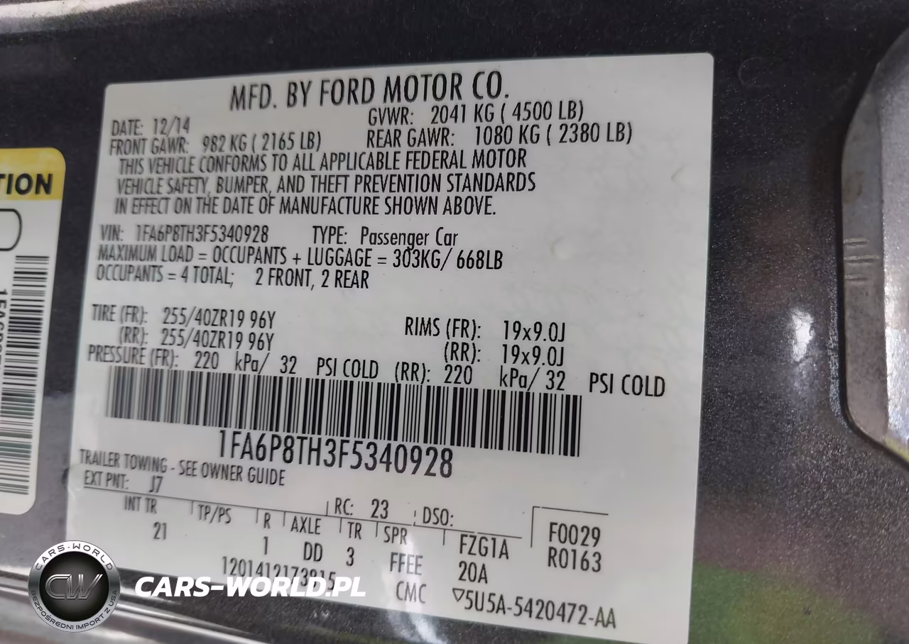 2015 Ford Mustang Ecoboost VIN:1FA6P8TH3F5340928 - 9