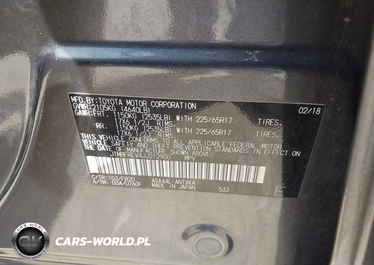 2018 Toyota Rav4 Le VIN:JTMBFREV4JJ212900 - 9