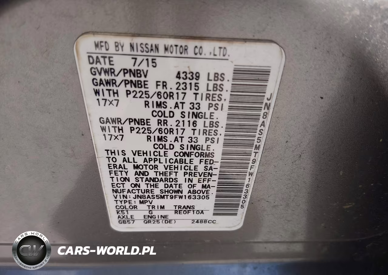 2015 Nissan Rogue Select S VIN:JN8AS5MT9FW163305 - 9