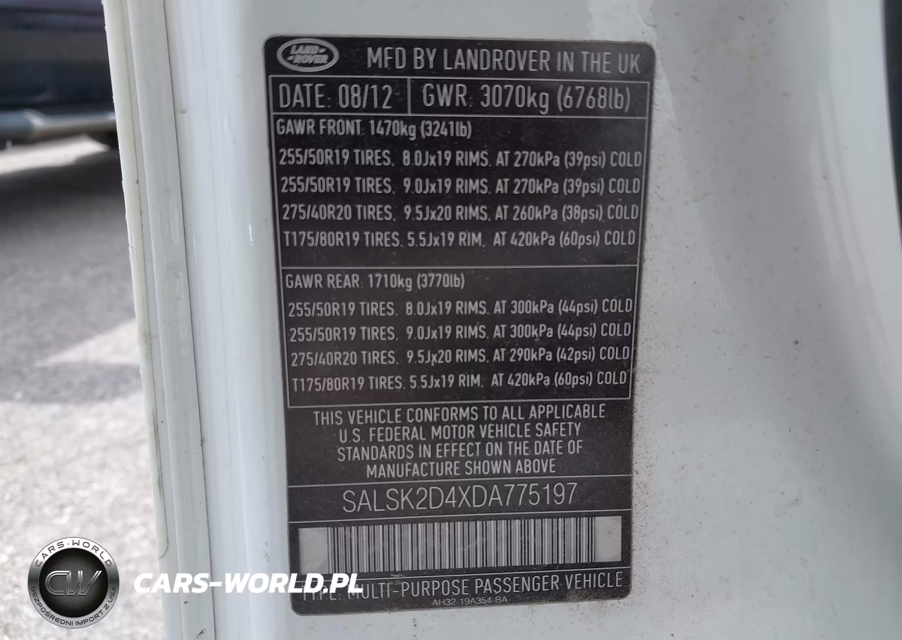 2013 Land Rover Range Rover Sport Hse VIN:SALSK2D4XDA775197 - 9