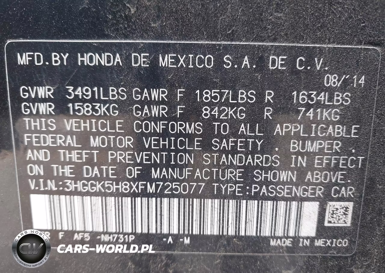 2015 Honda Fit Ex-Ex-L VIN:3HGGK5H8XFM725077 - 9