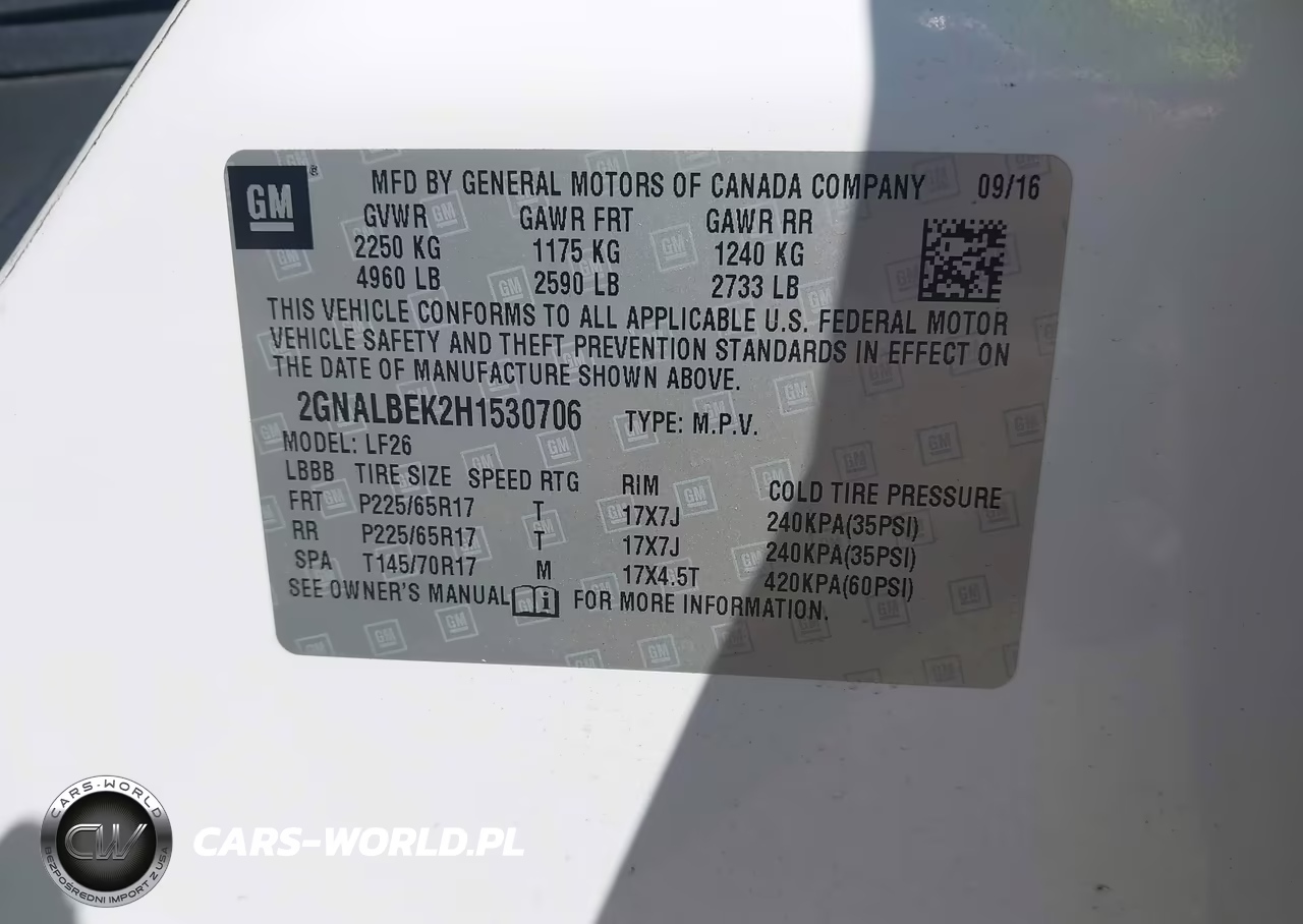 2017 Chevrolet Equinox Ls VIN:2GNALBEK2H1530706 - 9