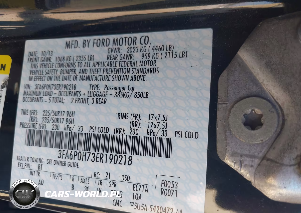 2014 Ford Fusion Se VIN:3FA6P0H73ER190218 - 9