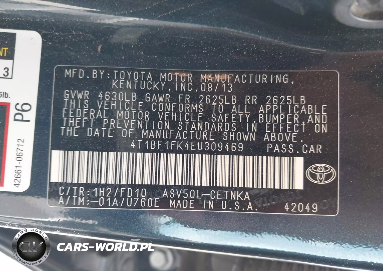 2014 Toyota Camry Le VIN:4T1BF1FK4EU309469 - 9
