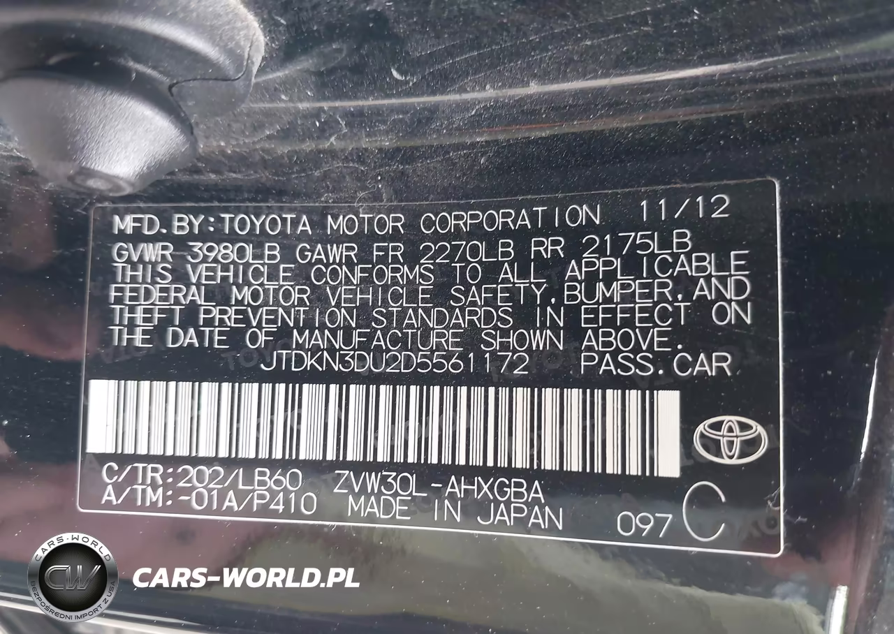 2013 Toyota Prius Four VIN:JTDKN3DU2D5561172 - 9