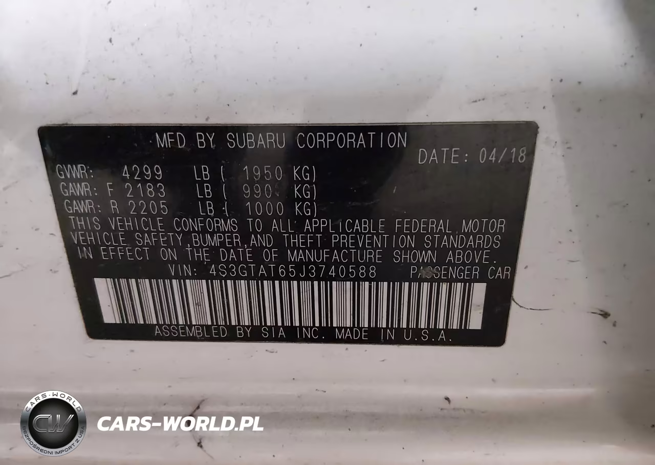 2018 Subaru Impreza 2.0I Limited VIN:4S3GTAT65J3740588 - 9
