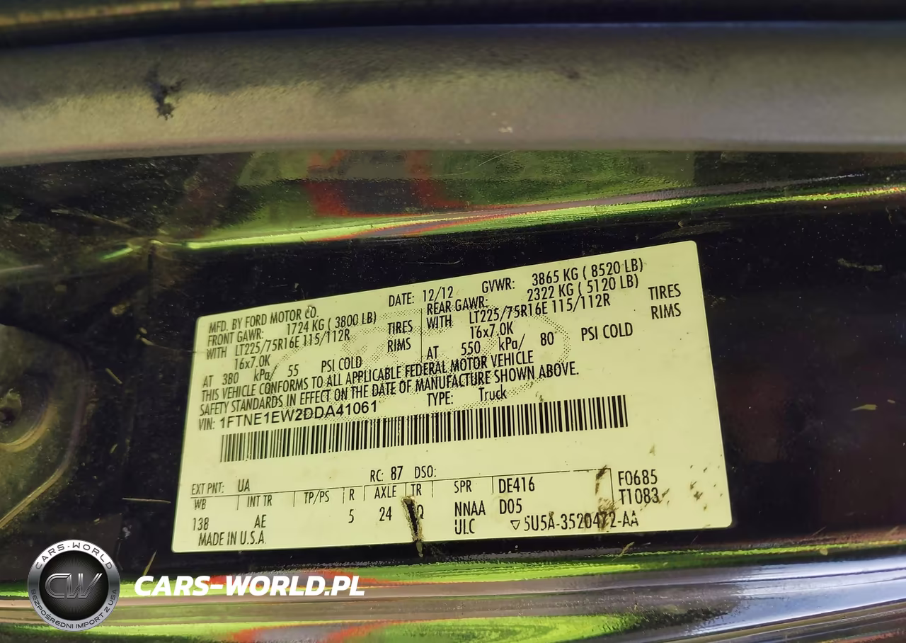 2013 Ford E-150 Commercial VIN:1FTNE1EW2DDA41061 - 9
