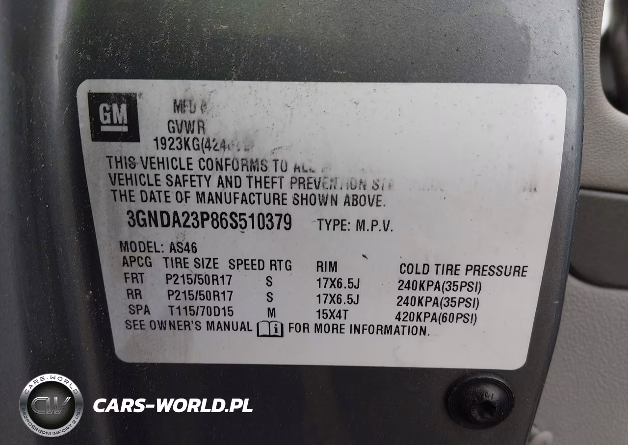 2006 Chevrolet Hhr Lt VIN:3GNDA23P86S510379 - 9