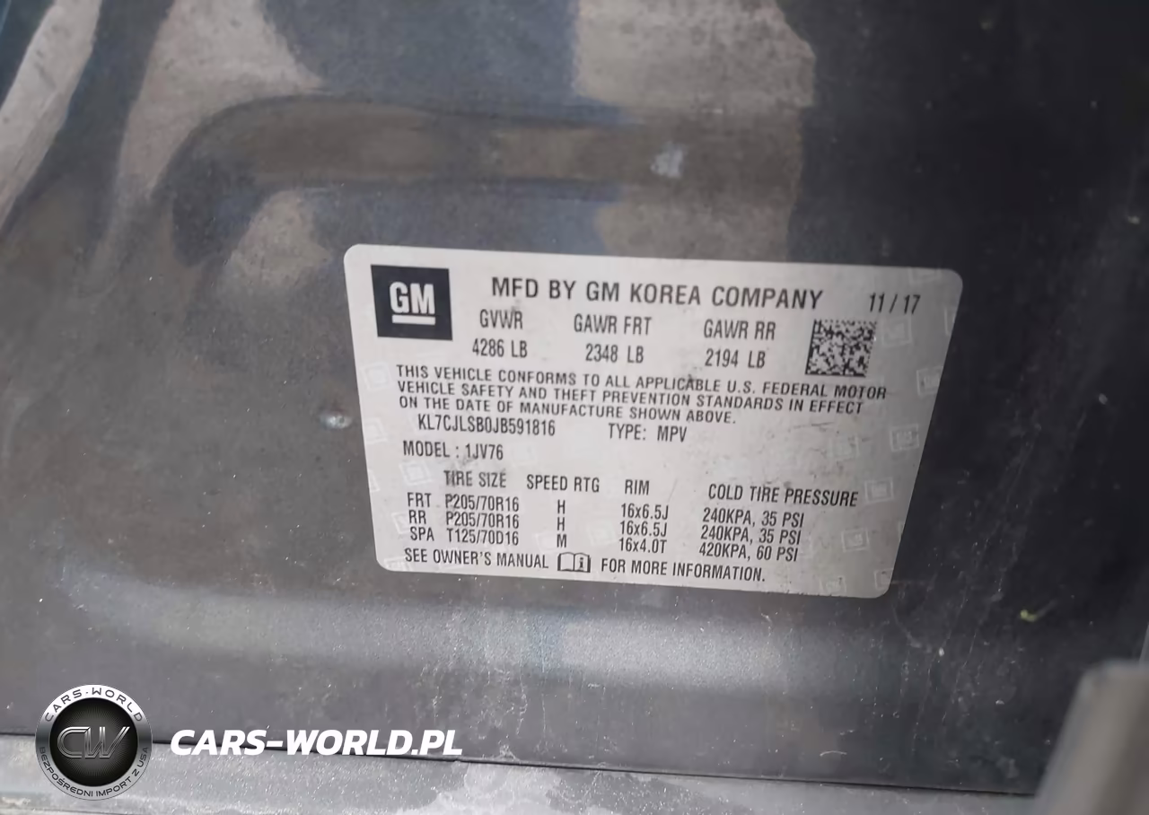 2018 Chevrolet Trax Lt VIN:KL7CJLSB0JB591816 - 9