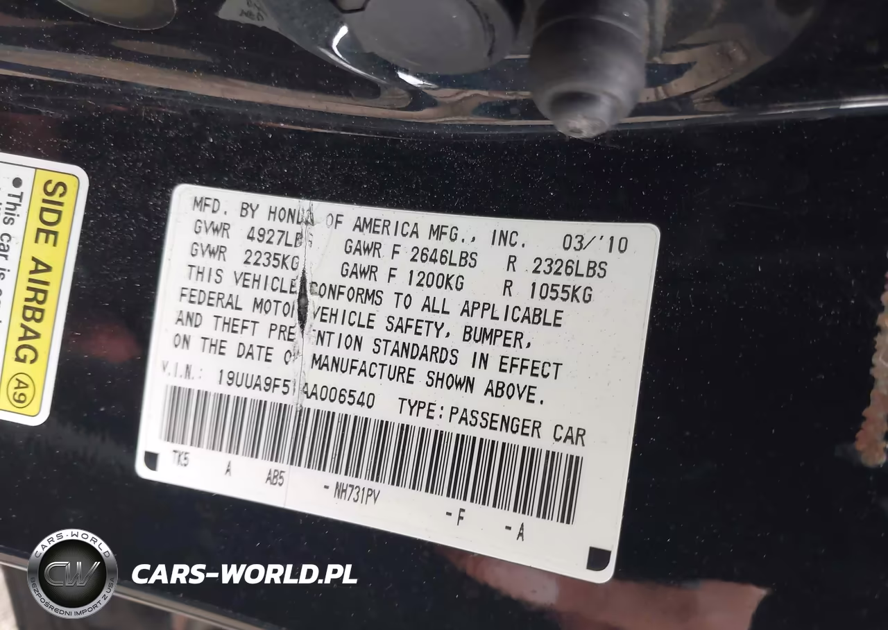 2010 Acura Tl 3.7 VIN:19UUA9F51AA006540 - 9