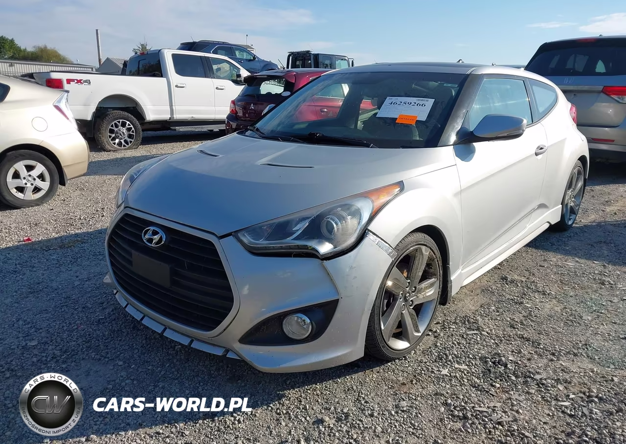 2013 Hyundai Veloster Turbo W-Blue VIN:KMHTC6AE5DU172858 - 2