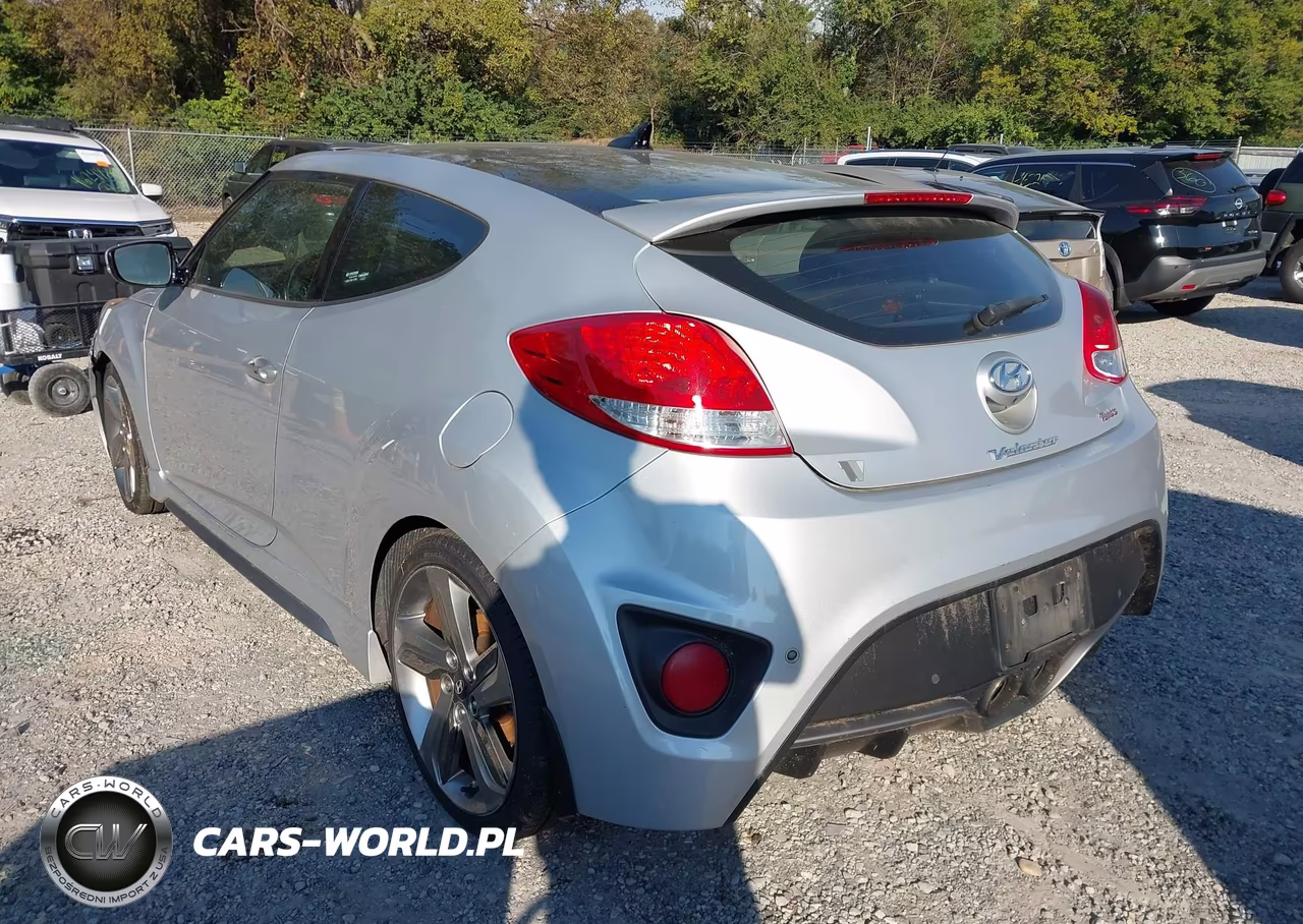 2013 Hyundai Veloster Turbo W-Blue VIN:KMHTC6AE5DU172858 - 3