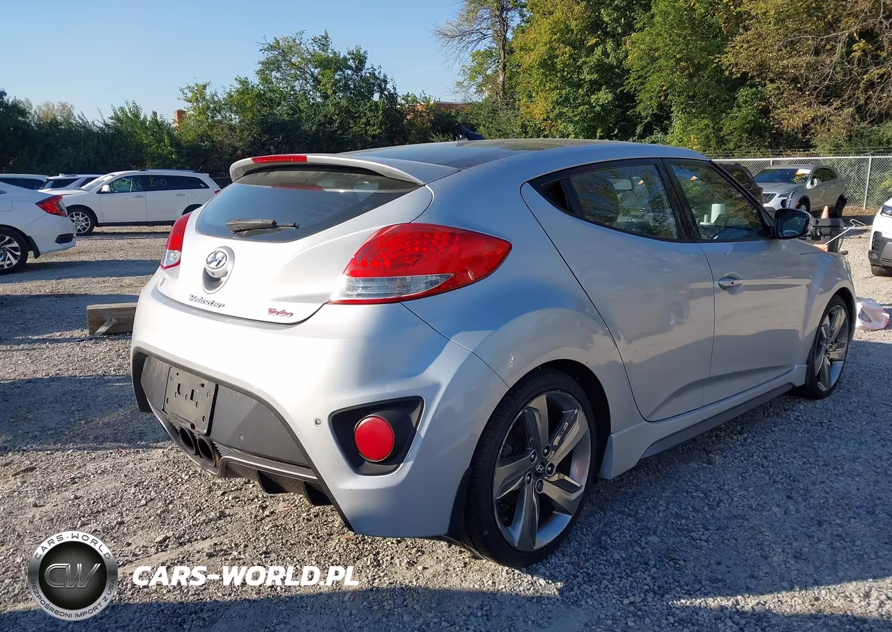 2013 Hyundai Veloster Turbo W-Blue VIN:KMHTC6AE5DU172858 - 4