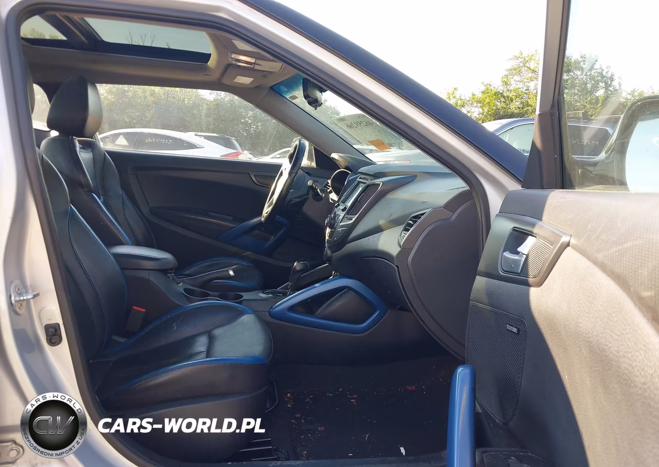 2013 Hyundai Veloster Turbo W-Blue VIN:KMHTC6AE5DU172858 - 5