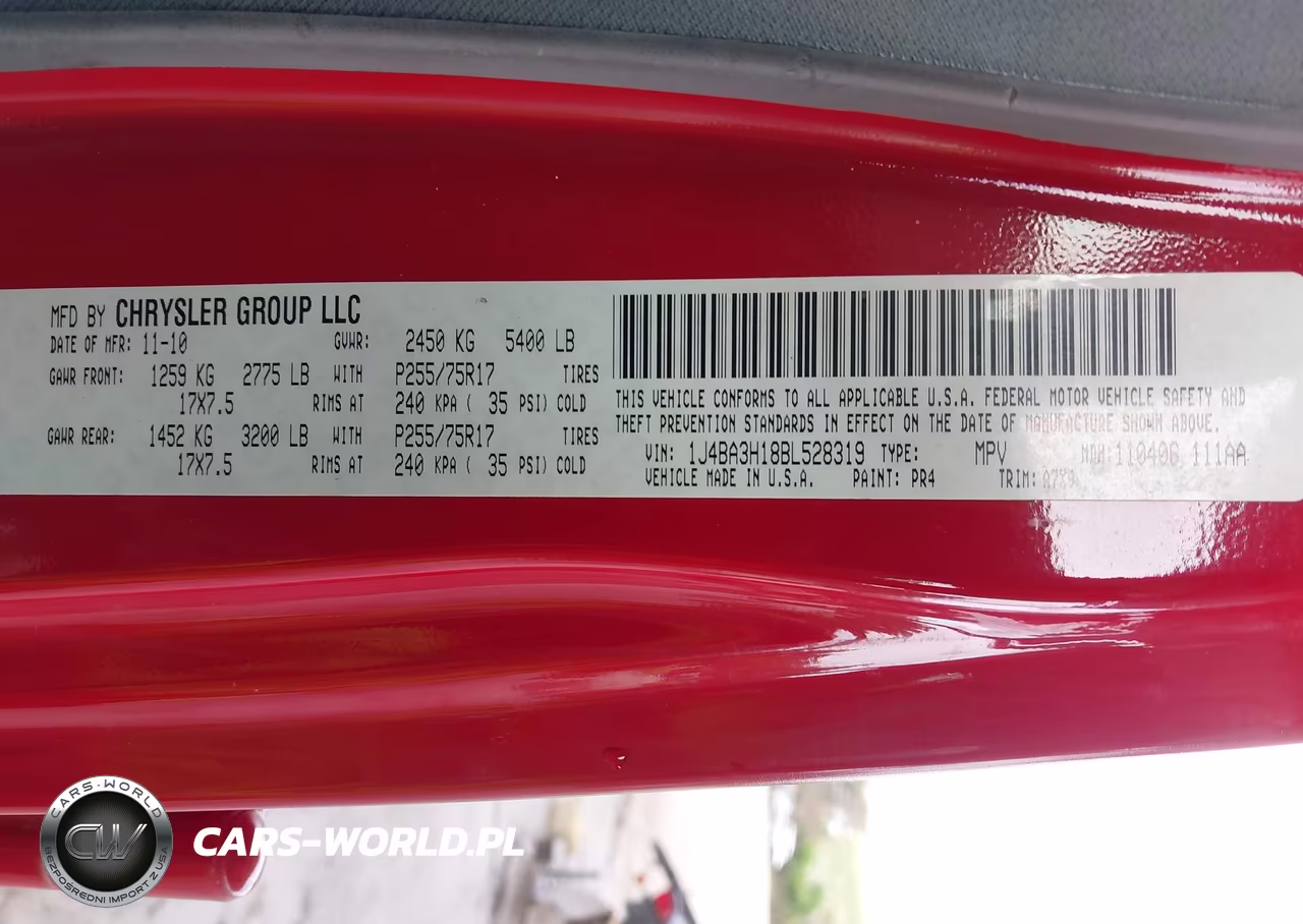 2011 Jeep Wrangler Unlimited Sport VIN:1J4BA3H18BL528319 - 9