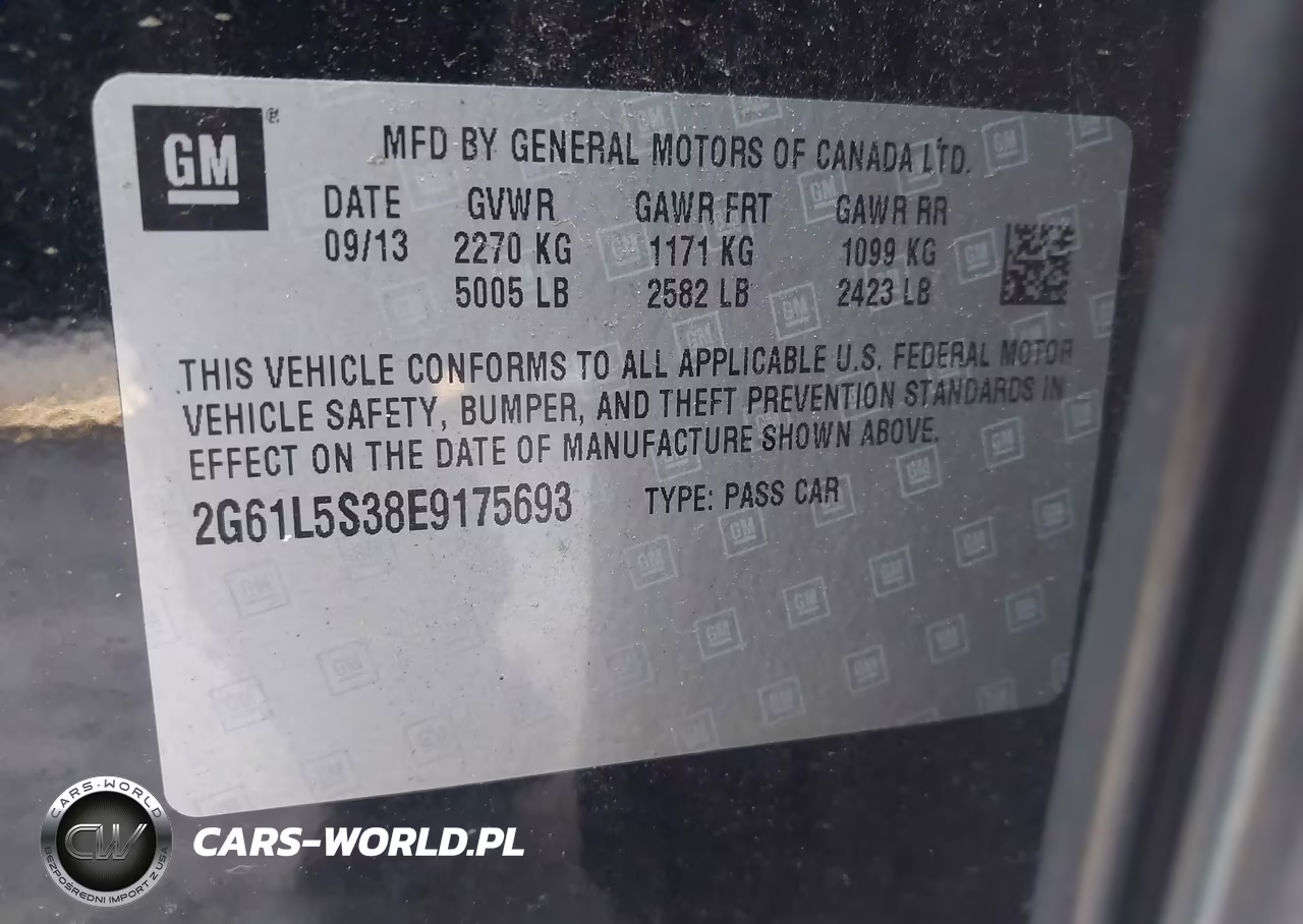 2014 Cadillac Xts Standard VIN:2G61L5S38E9175693 - 9