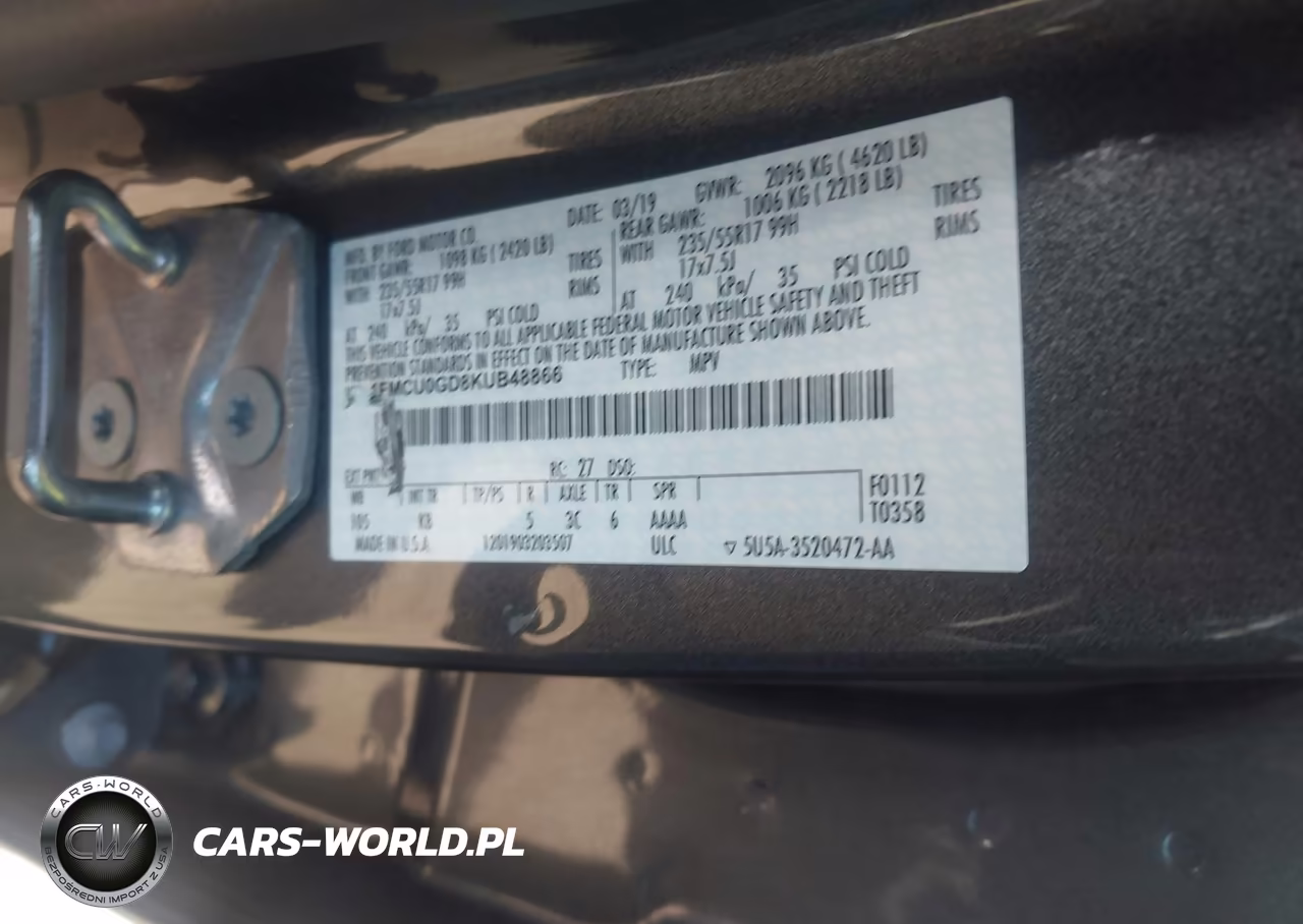 2019 Ford Escape Se VIN:1FMCU0GD8KUB48866 - 9
