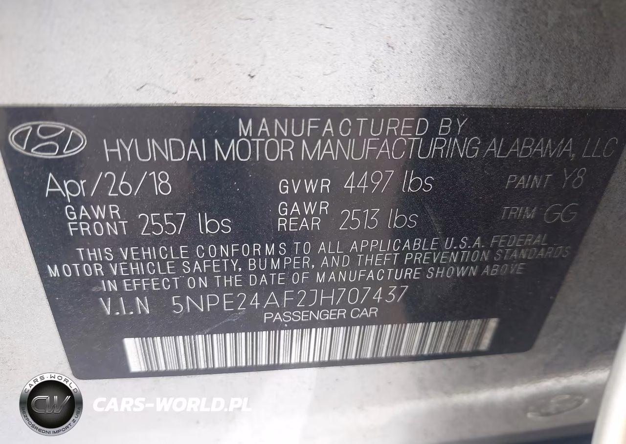 2018 Hyundai Sonata Se VIN:5NPE24AF2JH707437 - 9