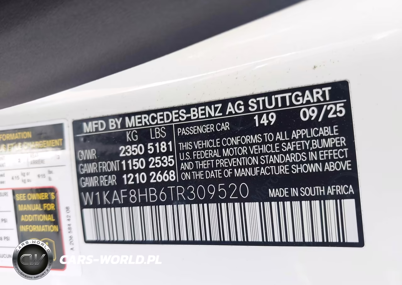 2026 Mercedes-Benz Amg C 43 4Matic VIN:W1KAF8HB6TR309520 - 17