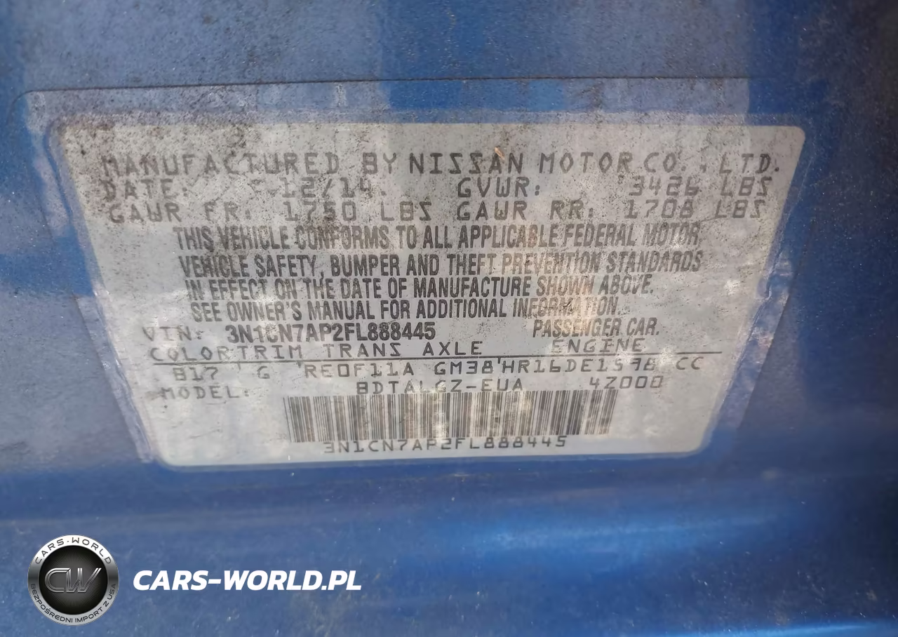 2015 Nissan Versa 1.6 Sl VIN:3N1CN7AP2FL888445 - 9