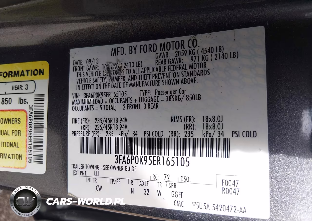 2014 Ford Fusion Titanium VIN:3FA6P0K95ER165105 - 9