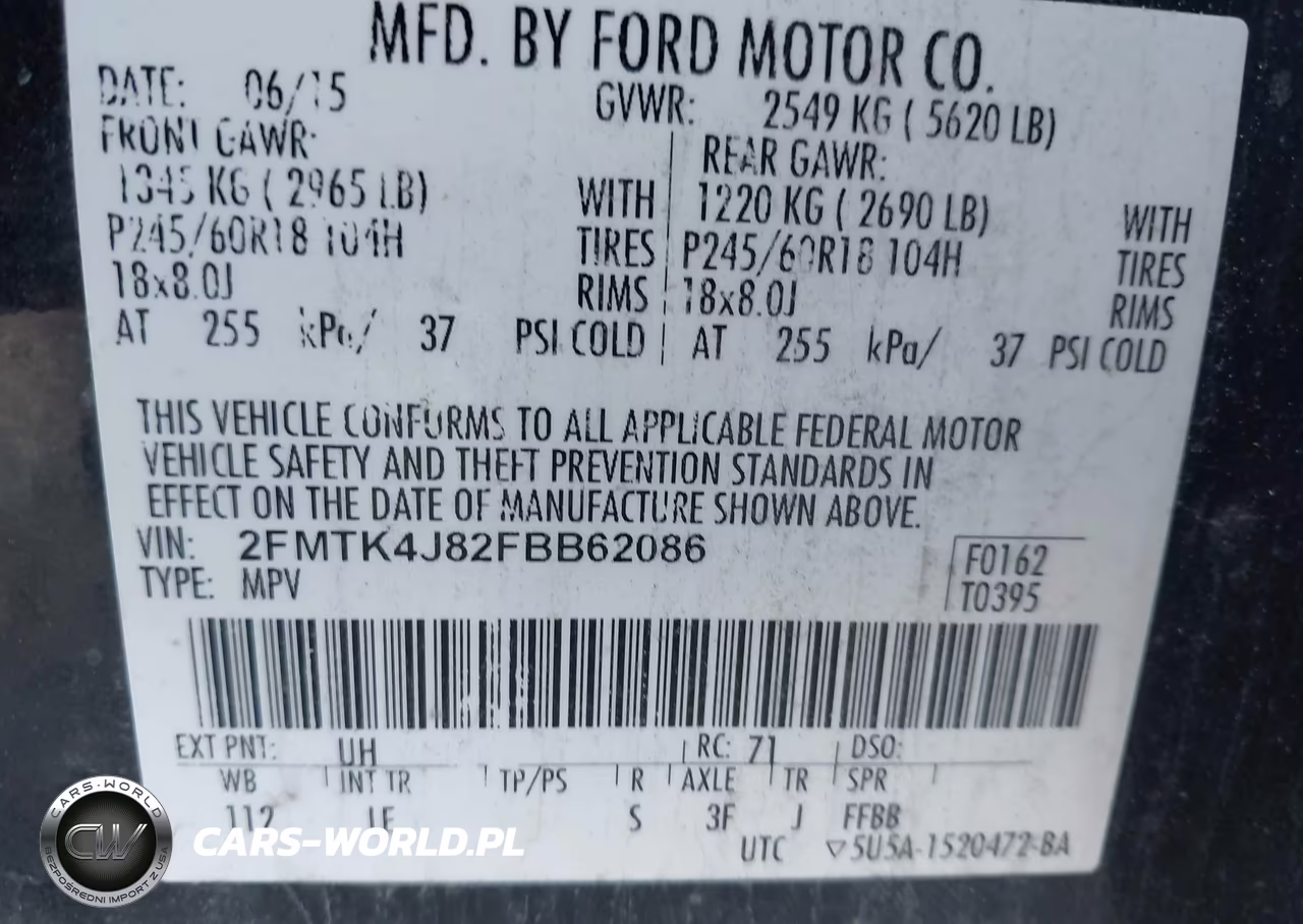 2015 Ford Edge Sel VIN:2FMTK4J82FBB62086 - 9