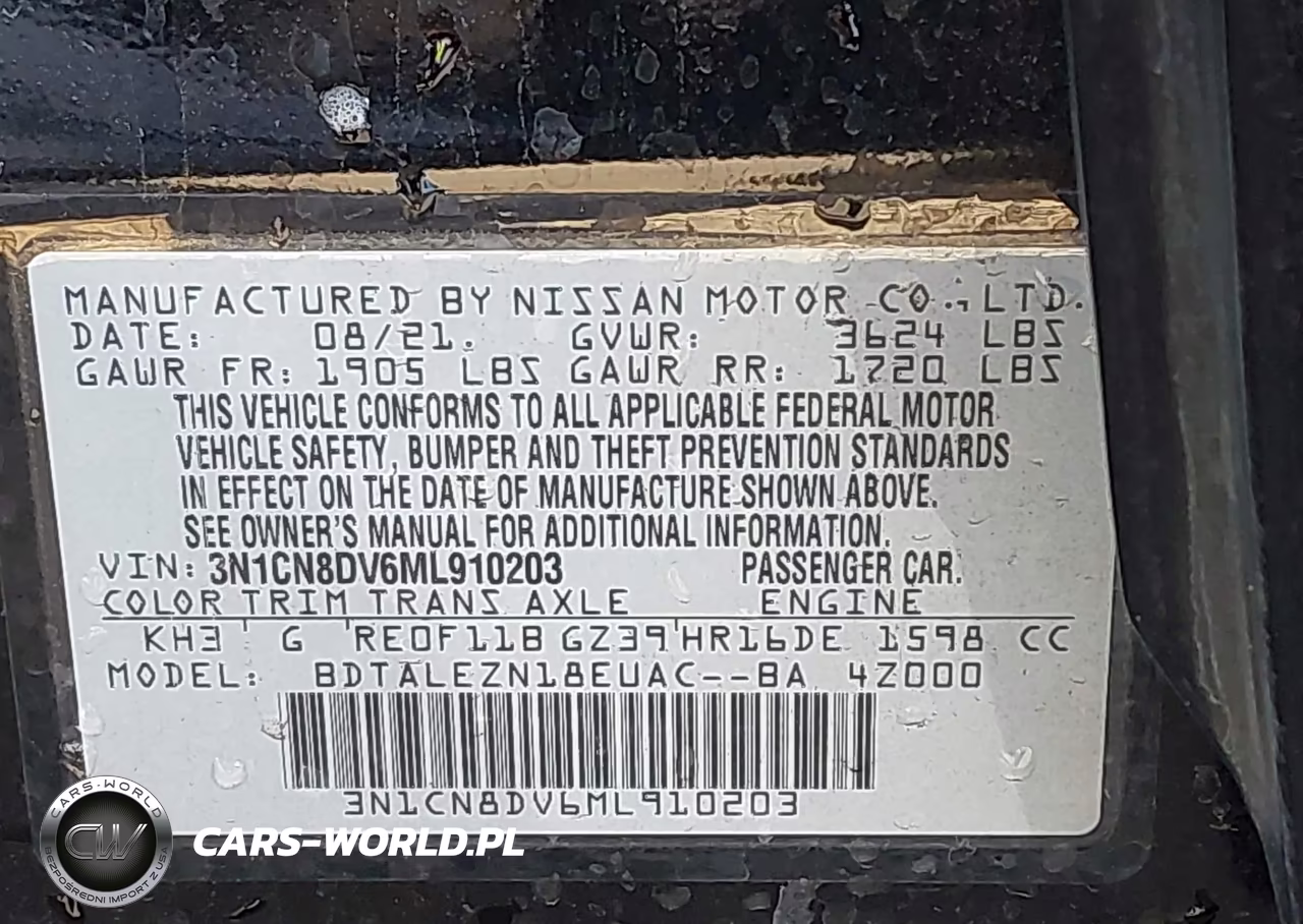 2021 Nissan Versa S Xtronic Cvt VIN:3N1CN8DV6ML910203 - 9