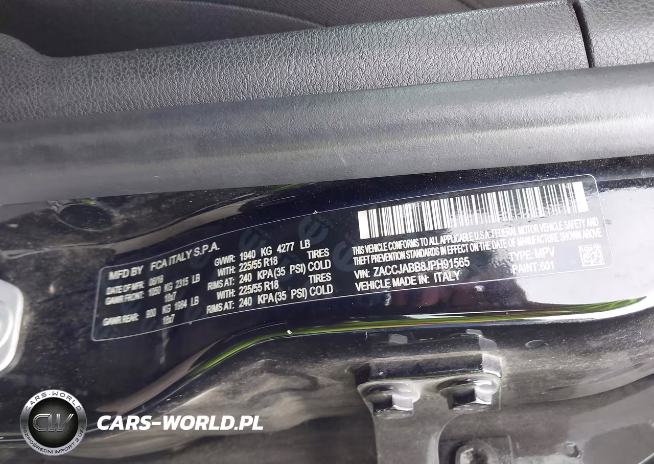 2018 Jeep Renegade Latitude Fwd VIN:ZACCJABB8JPH91565 - 9