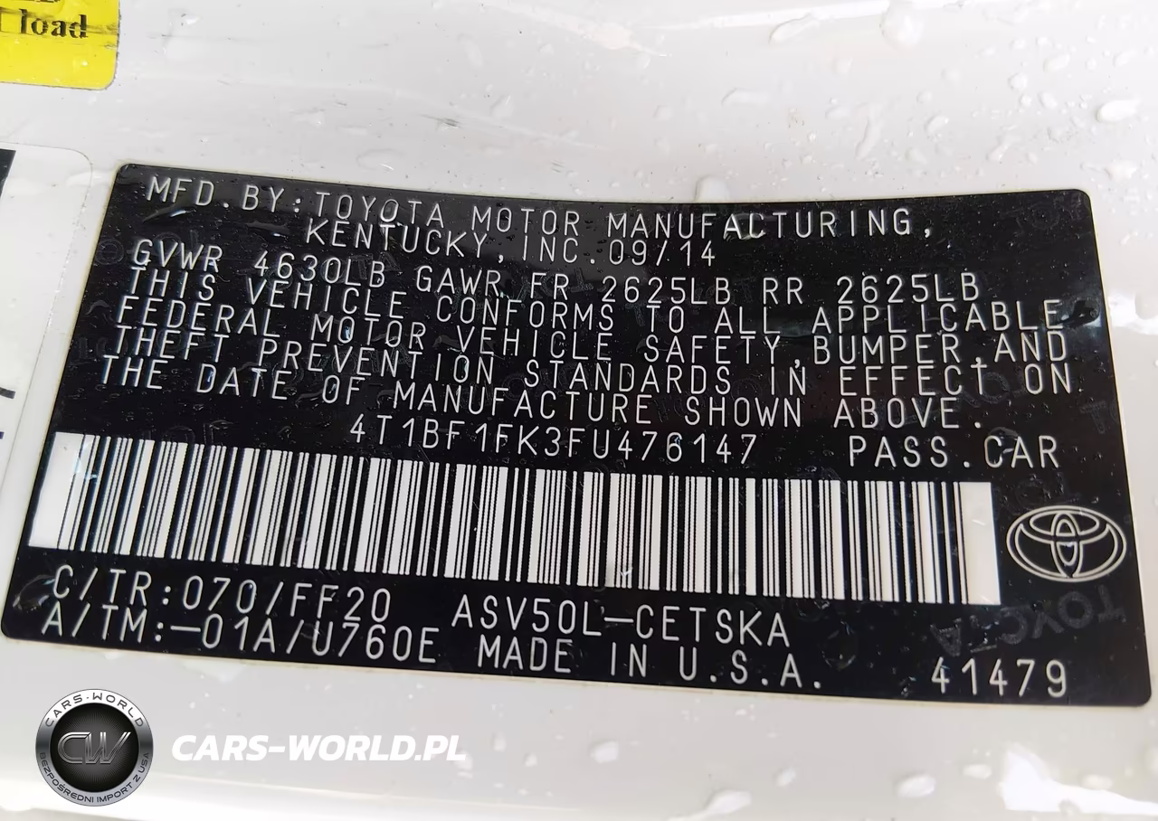 2015 Toyota Camry Se VIN:4T1BF1FK3FU476147 - 9