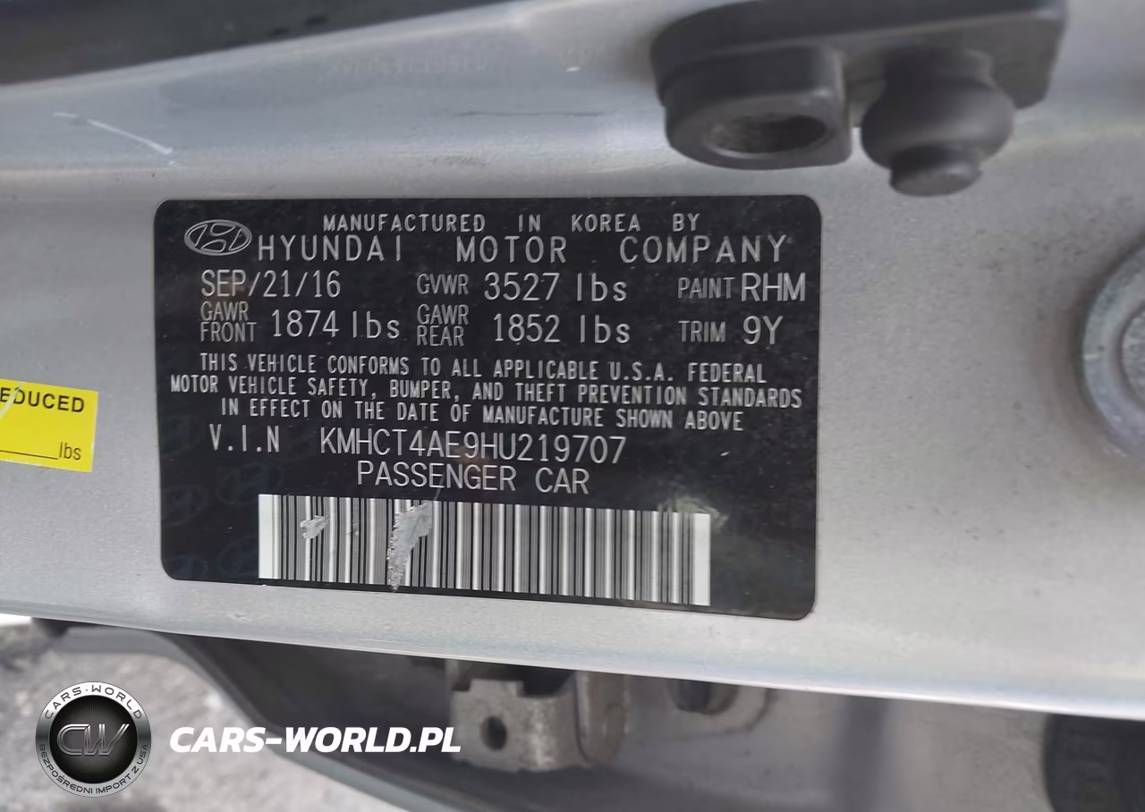 2017 Hyundai Accent Se VIN:KMHCT4AE9HU219707 - 9