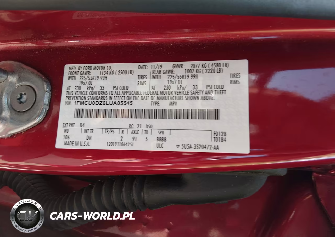 2020 Ford Escape Titanium Hybrid VIN:1FMCU0DZ6LUA05545 - 9