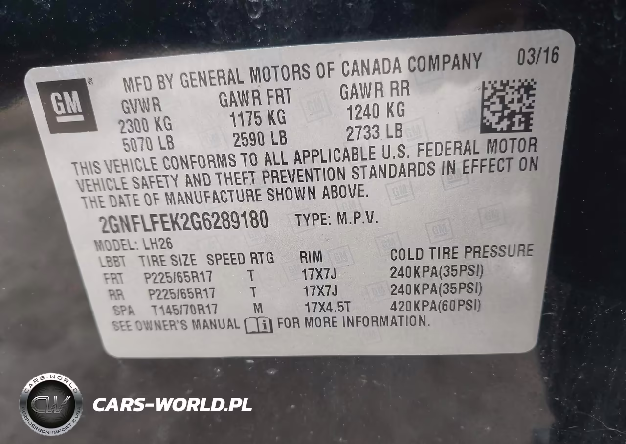 2016 Chevrolet Equinox Lt VIN:2GNFLFEK2G6289180 - 9