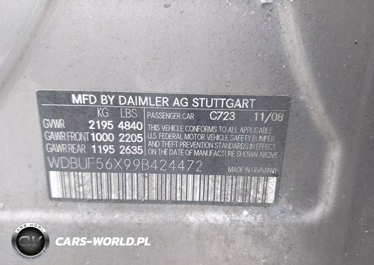 2009 Mercedes-Benz E 350 VIN:WDBUF56X99B424472 - 9