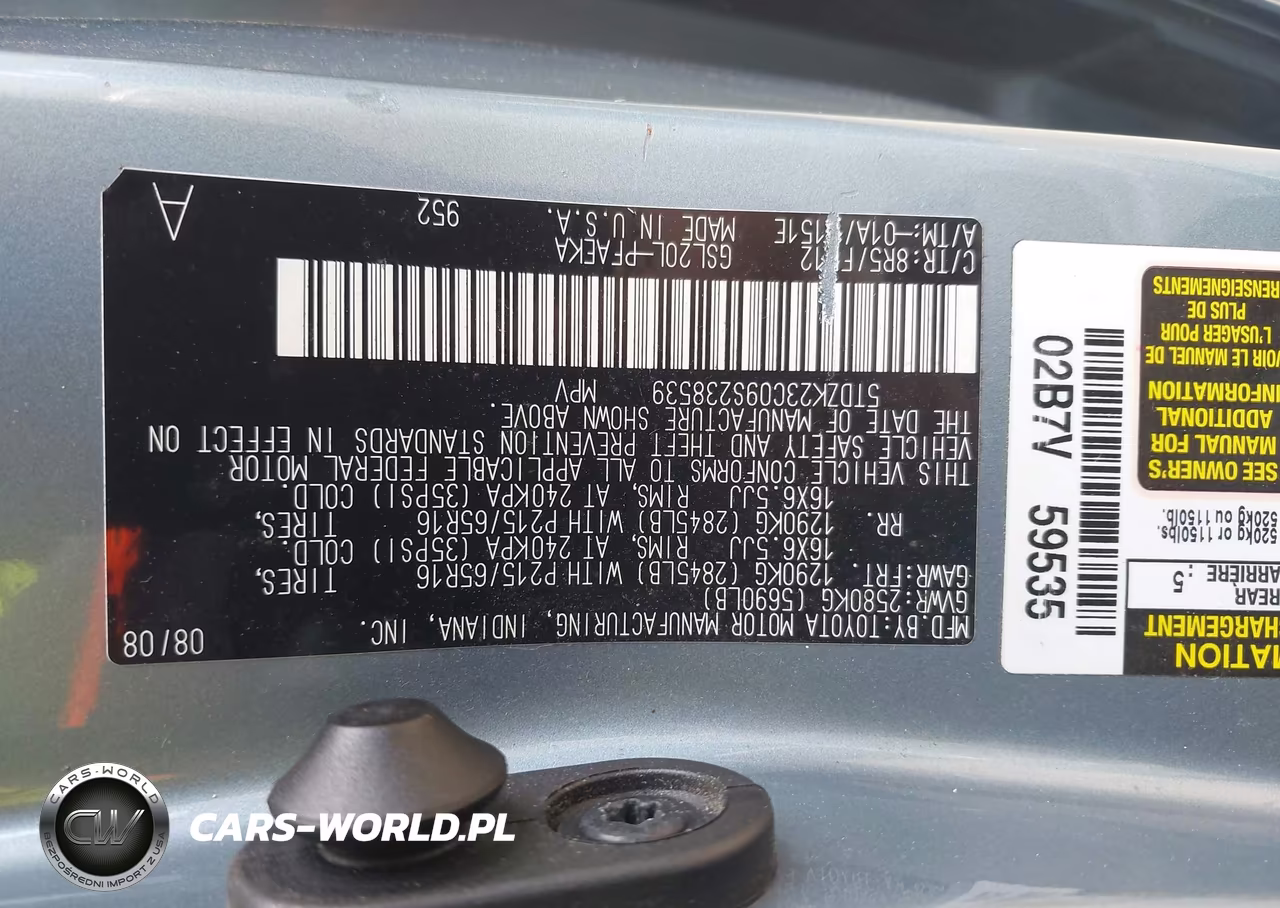 2009 Toyota Sienna Ce VIN:5TDZK23C09S238539 - 9