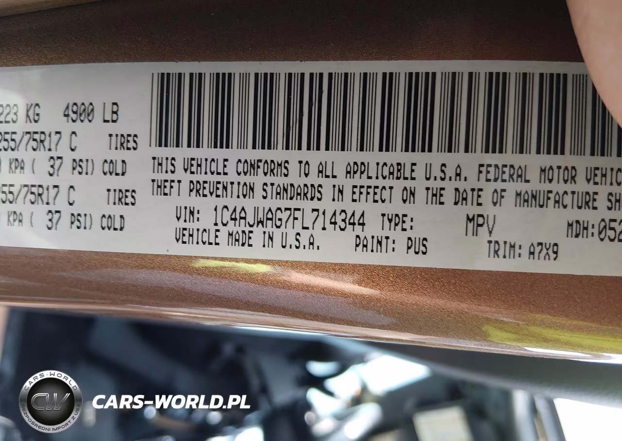 2015 Jeep Wrangler Willys Wheeler VIN:1C4AJWAG7FL714344 - 9