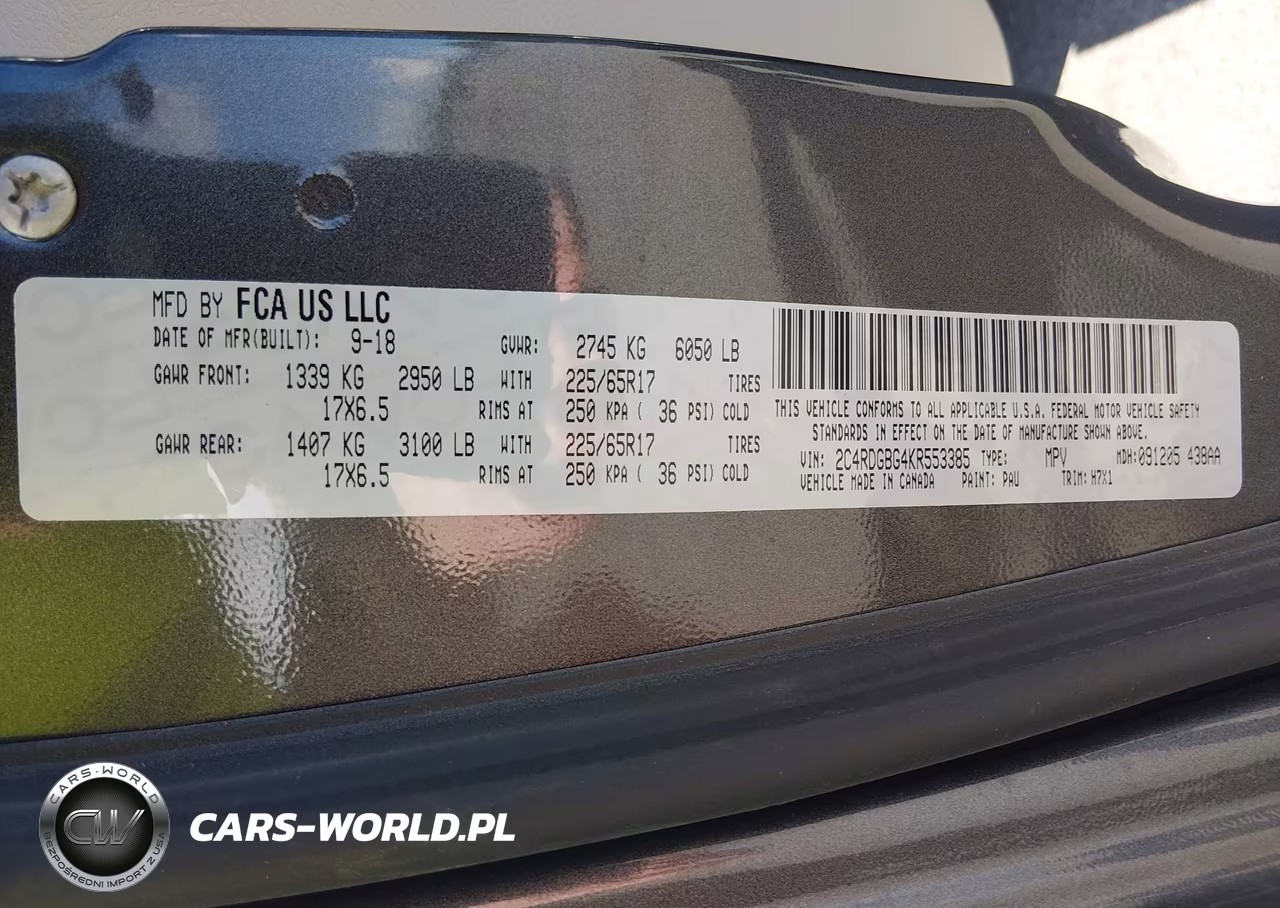 2019 Dodge Grand Caravan Se VIN:2C4RDGBG4KR553385 - 9