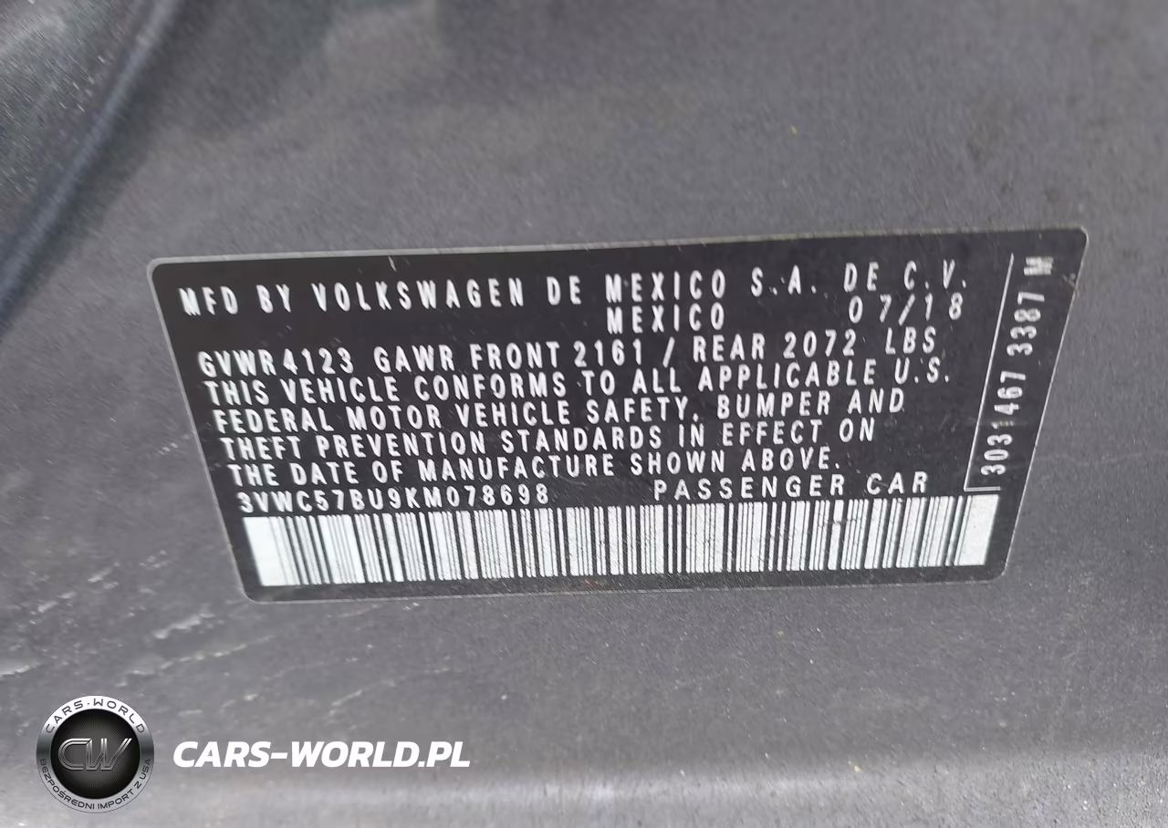 2019 Volkswagen Jetta 1.4T R-Line-1.4T S-1.4T Se VIN:3VWC57BU9KM078698 - 9