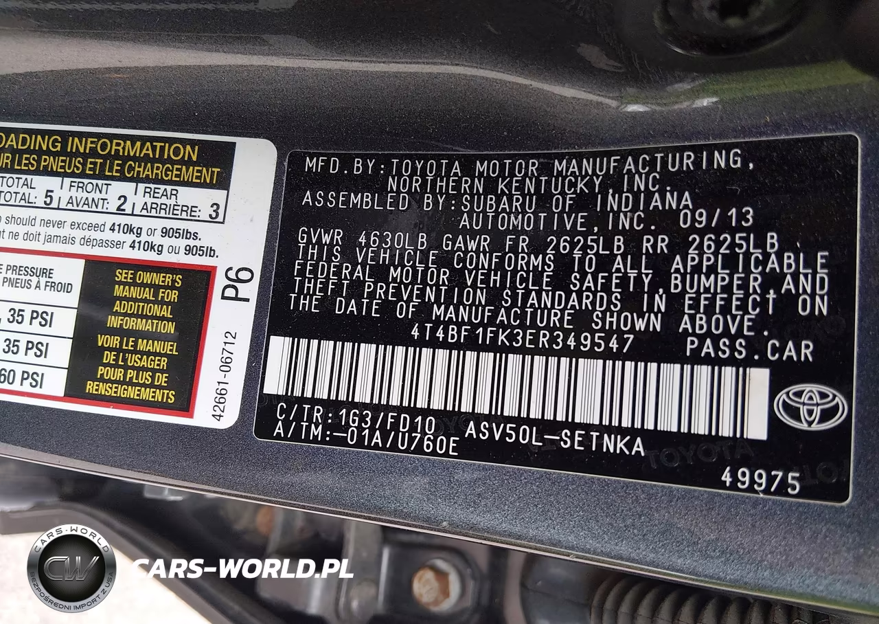 2014 Toyota Camry Le VIN:4T4BF1FK3ER349547 - 9
