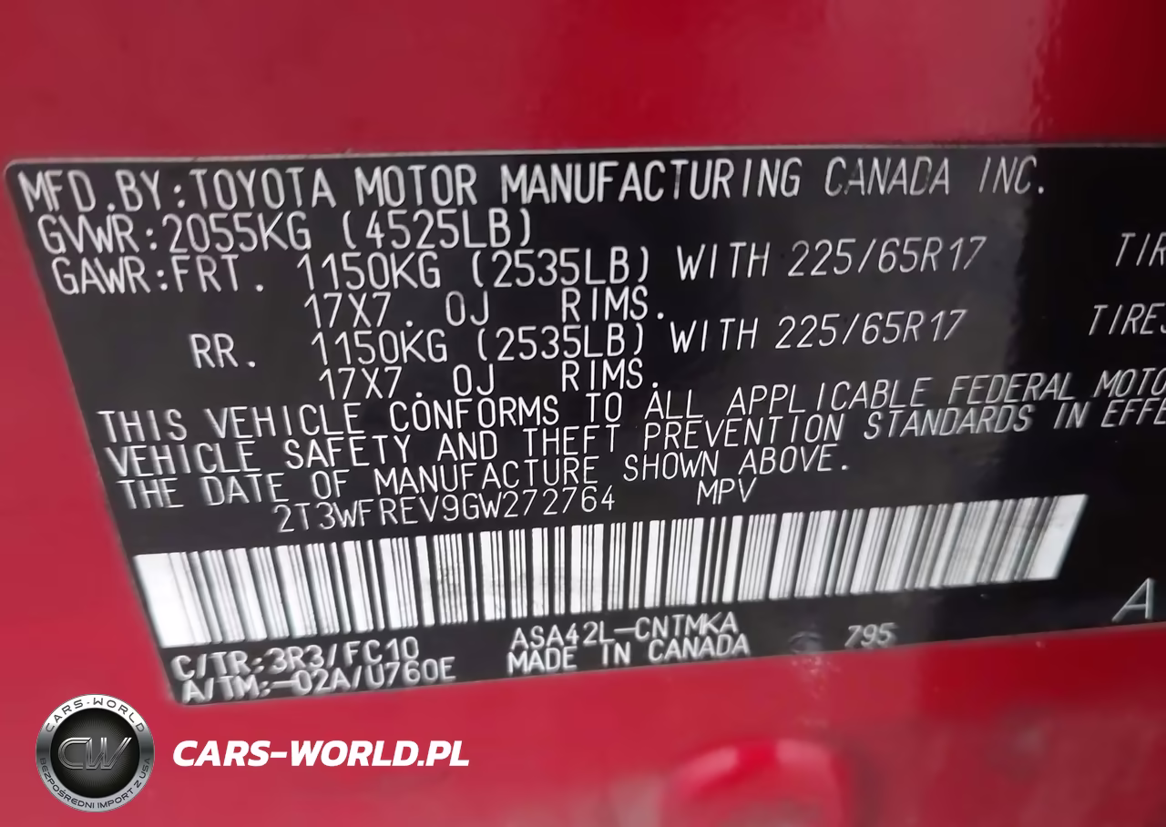 2016 Toyota Rav4 Xle VIN:2T3WFREV9GW272764 - 9