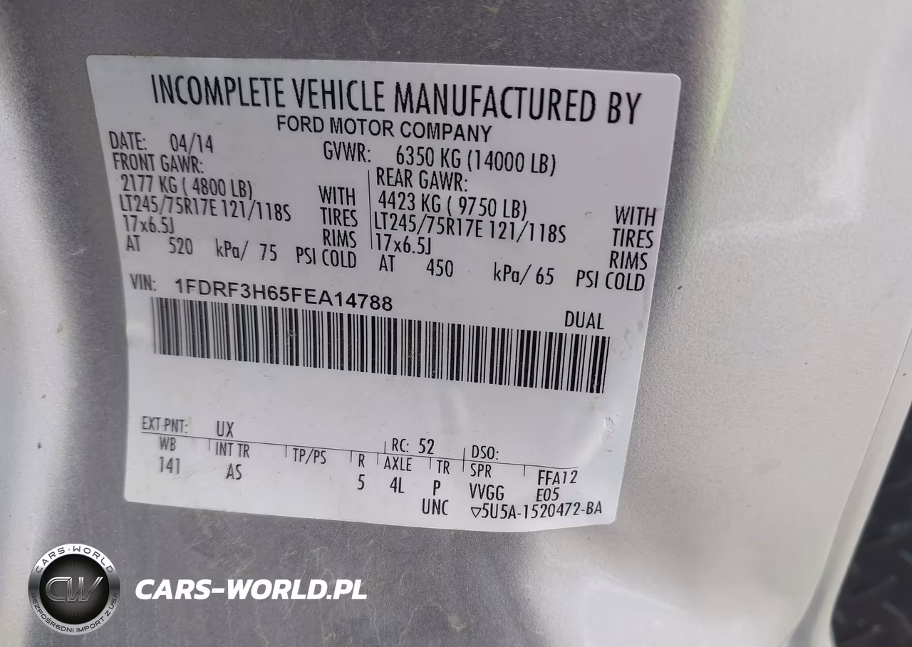 2015 Ford F-350 Chassis Xl VIN:1FDRF3H65FEA14788 - 9