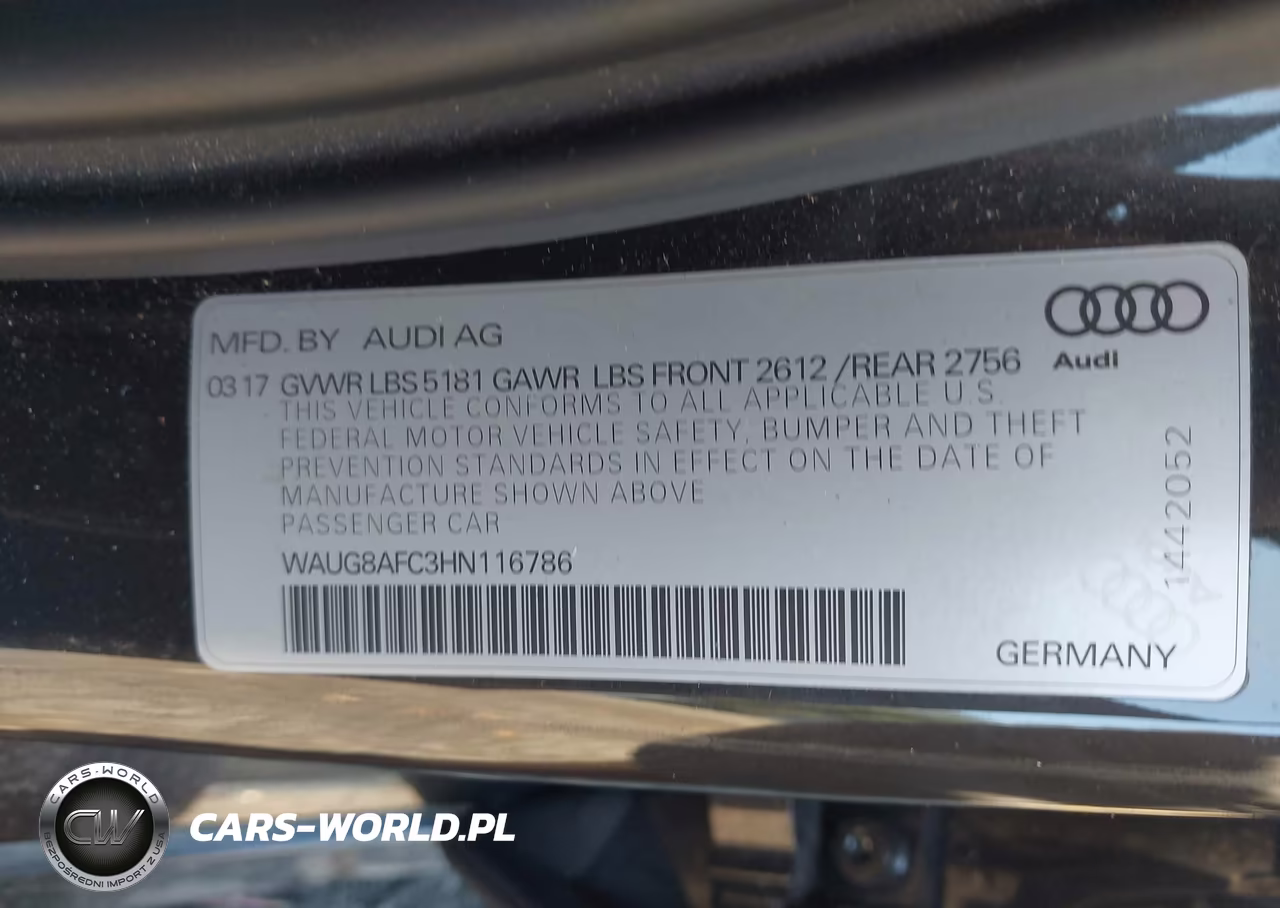 2017 Audi A6 2.0T Premium Plus VIN:WAUG8AFC3HN116786 - 9