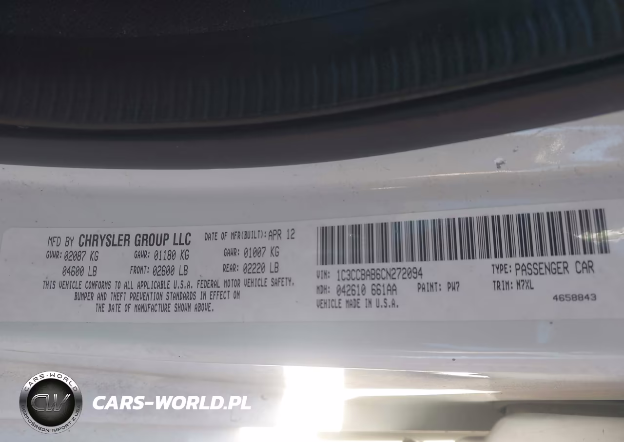 2012 Chrysler 200 Lx VIN:1C3CCBAB6CN272094 - 9